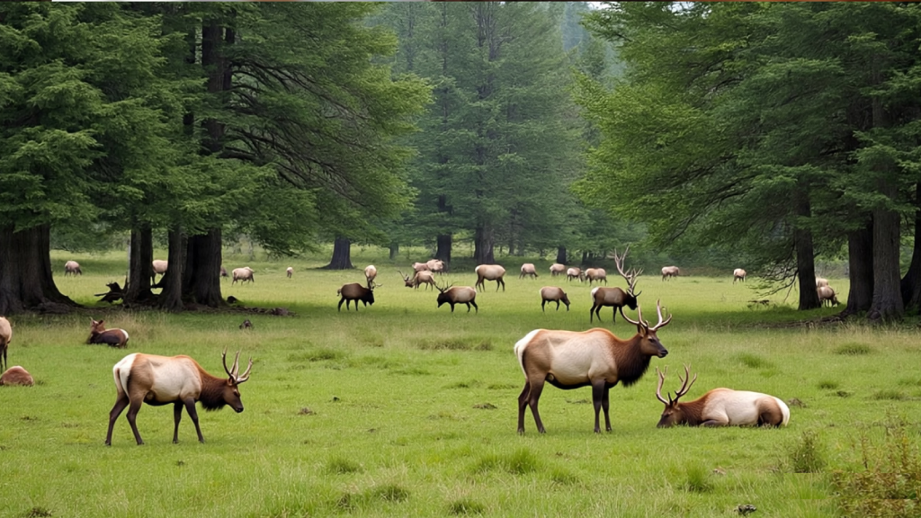 Best Place to See Oregon Coast Elk: Dean Creek Elk Viewing Area